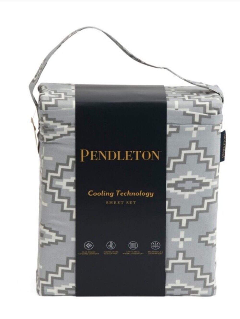 Pendleton Cooling Technology King Sheet Set In Grey Aztec Print